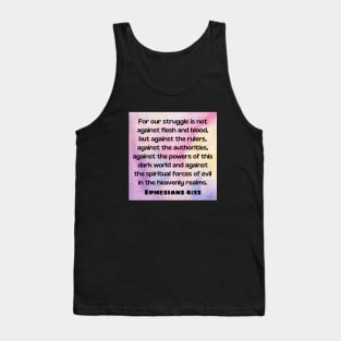 Bible Verse Ephesians 6:12 Tank Top